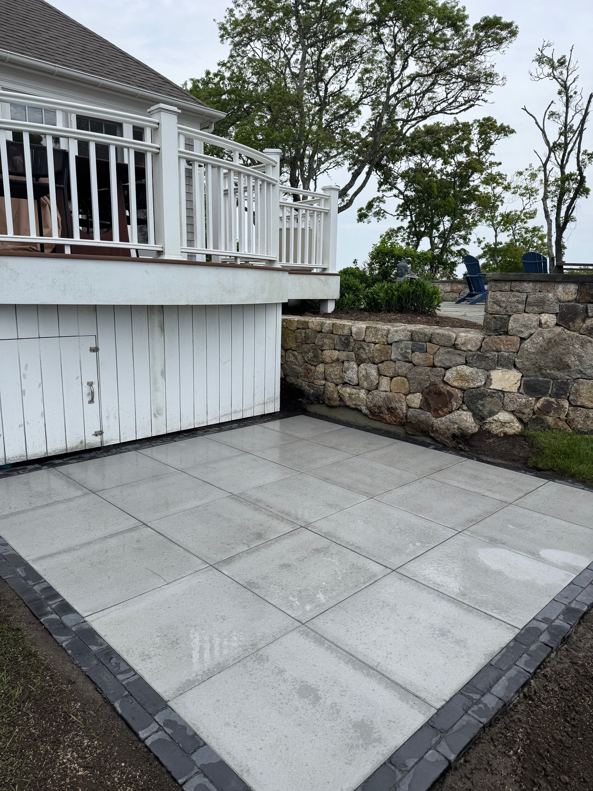 Paver Patio Built for a Hot Tub Setup image